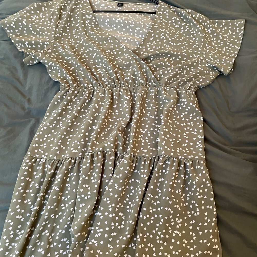 Green heart dress